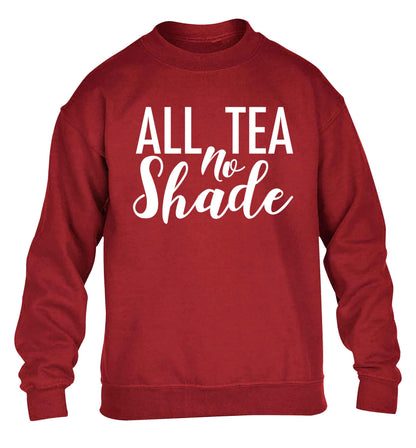 All tea no shade children's grey sweater 12-13 Years