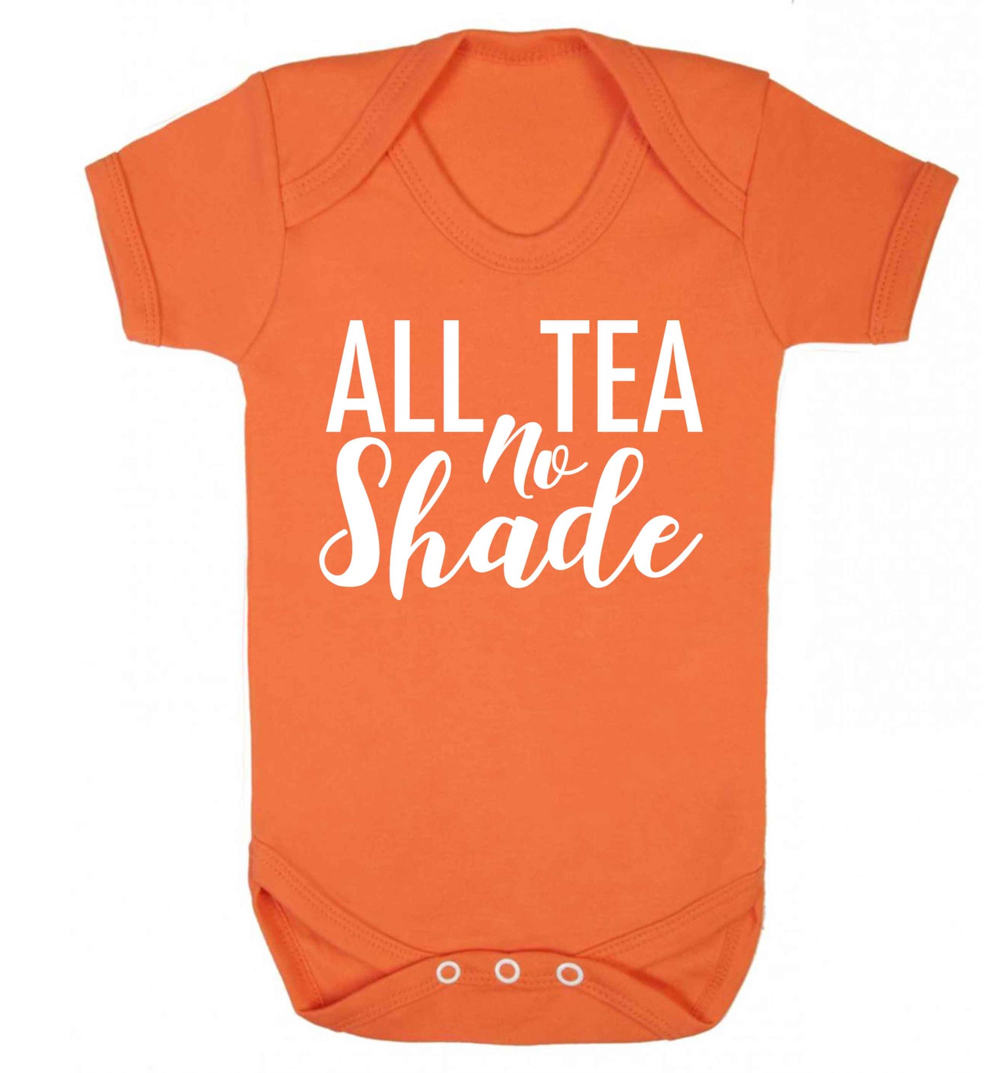 All tea no shade Baby Vest orange 18-24 months