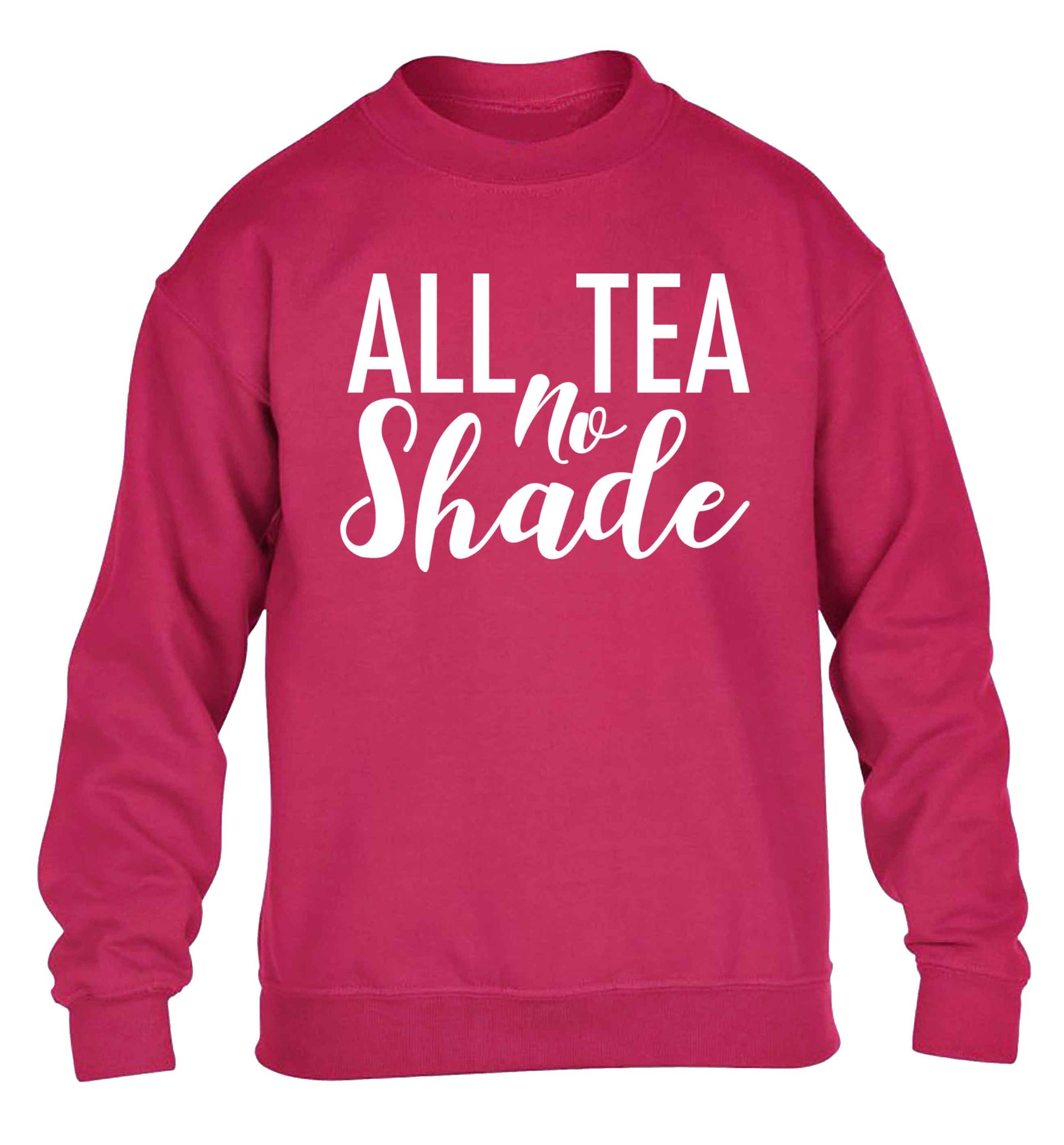 All tea no shade children's pink sweater 12-13 Years