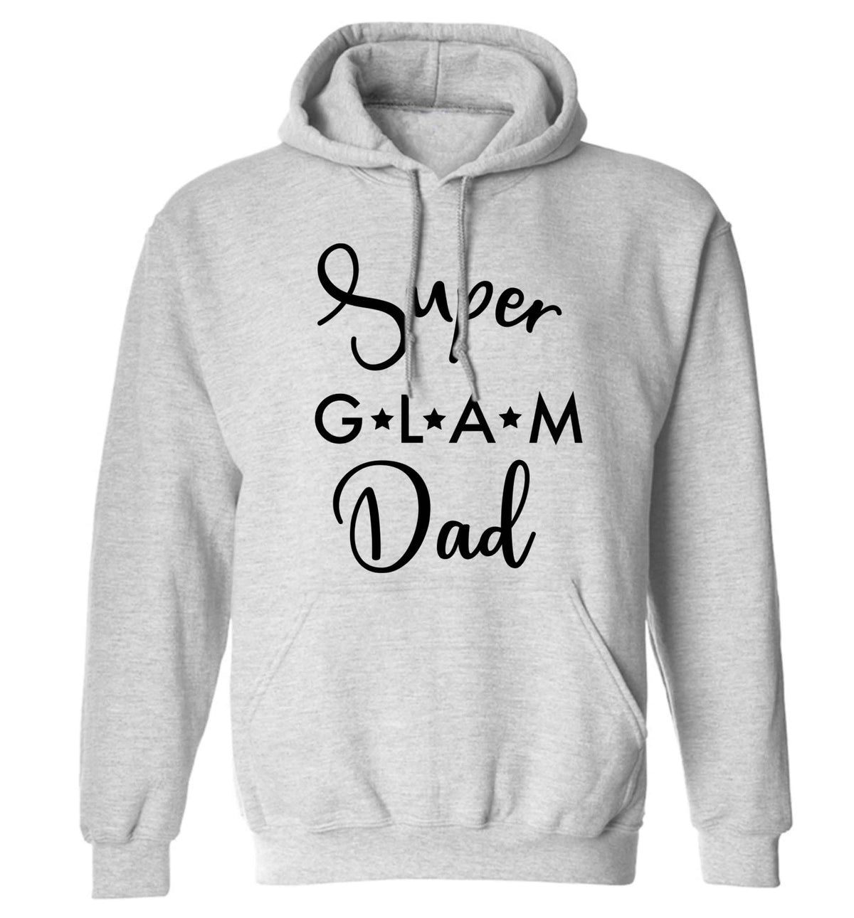 Super glam Dad adults unisex grey hoodie 2XL