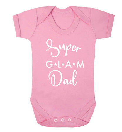 Super glam Dad Baby Vest pale pink 18-24 months