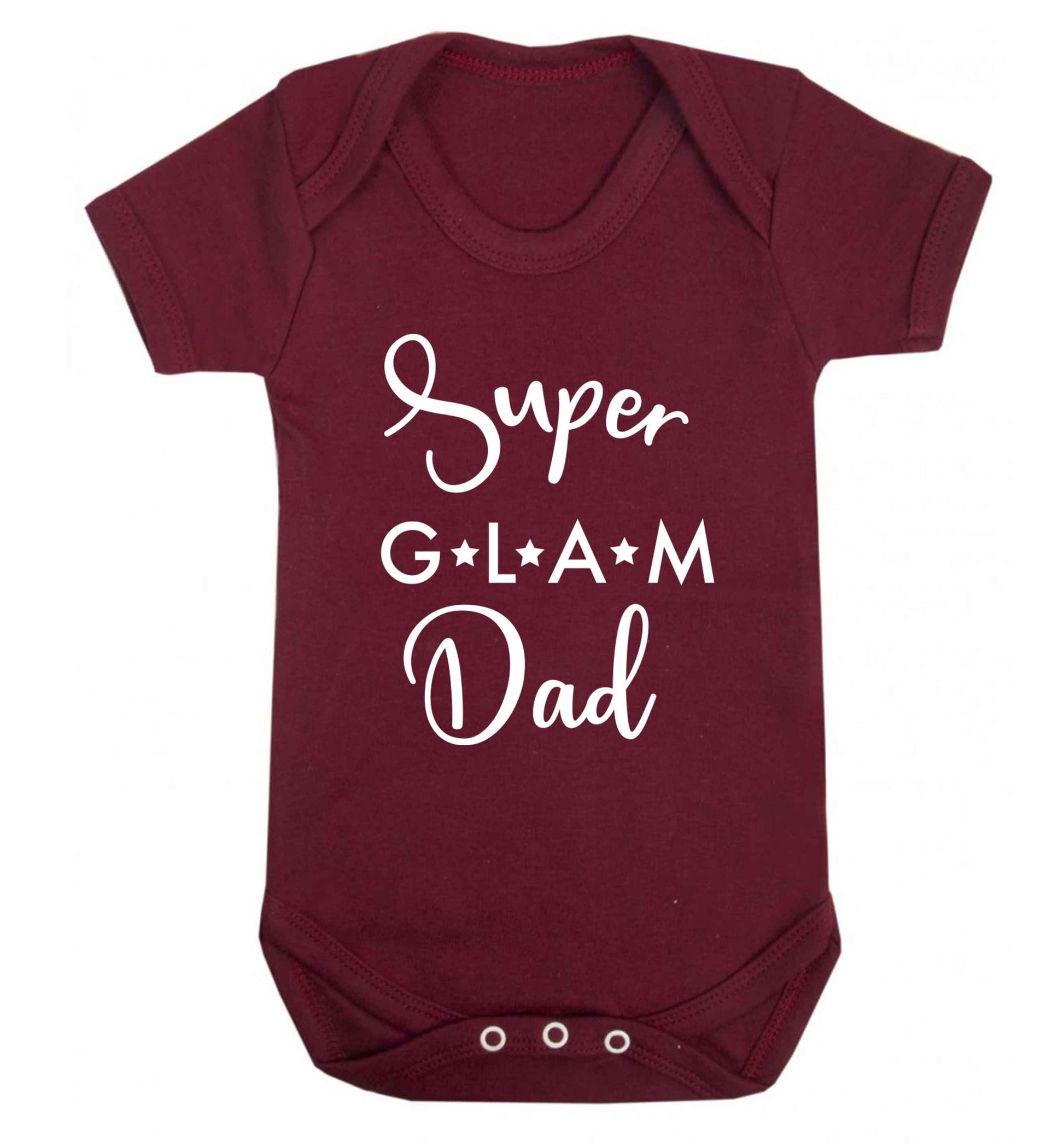 Super glam Dad Baby Vest maroon 18-24 months