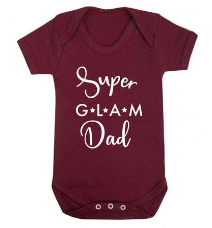 Super glam Dad Baby Vest maroon 18-24 months