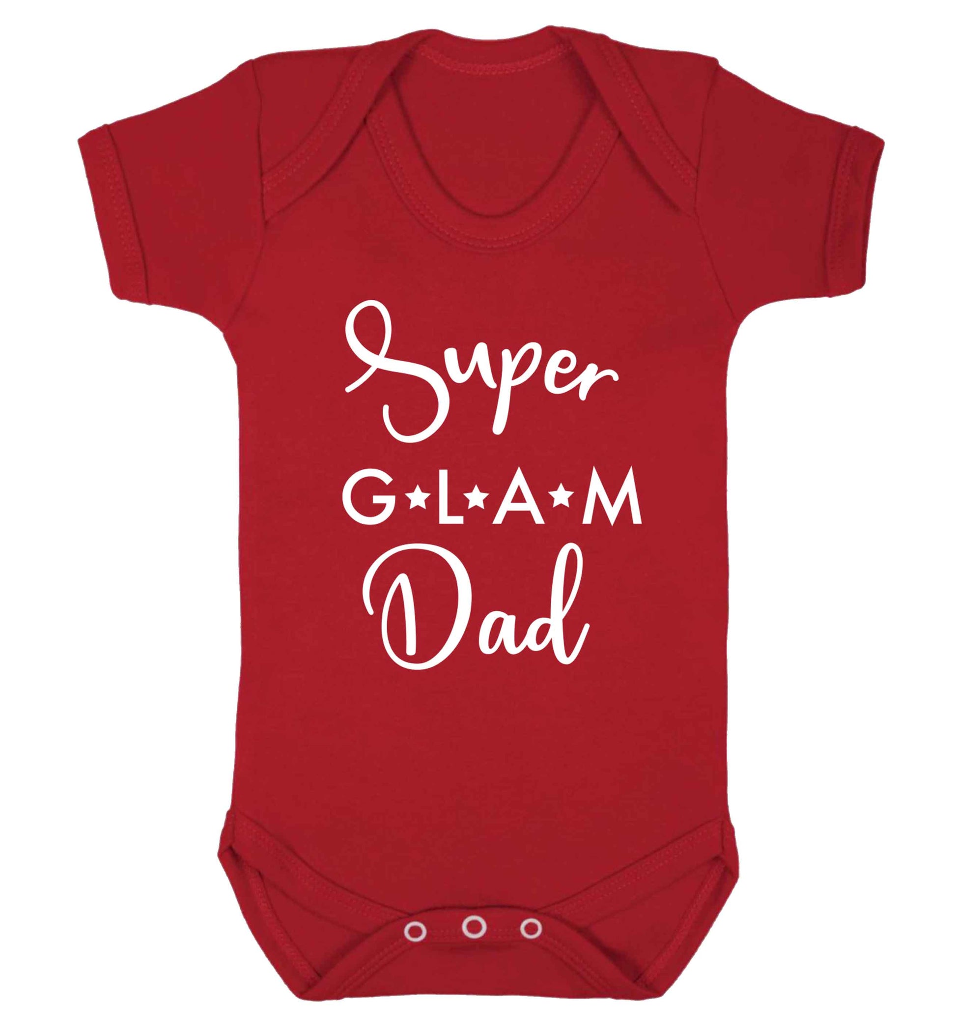 Super glam Dad Baby Vest red 18-24 months