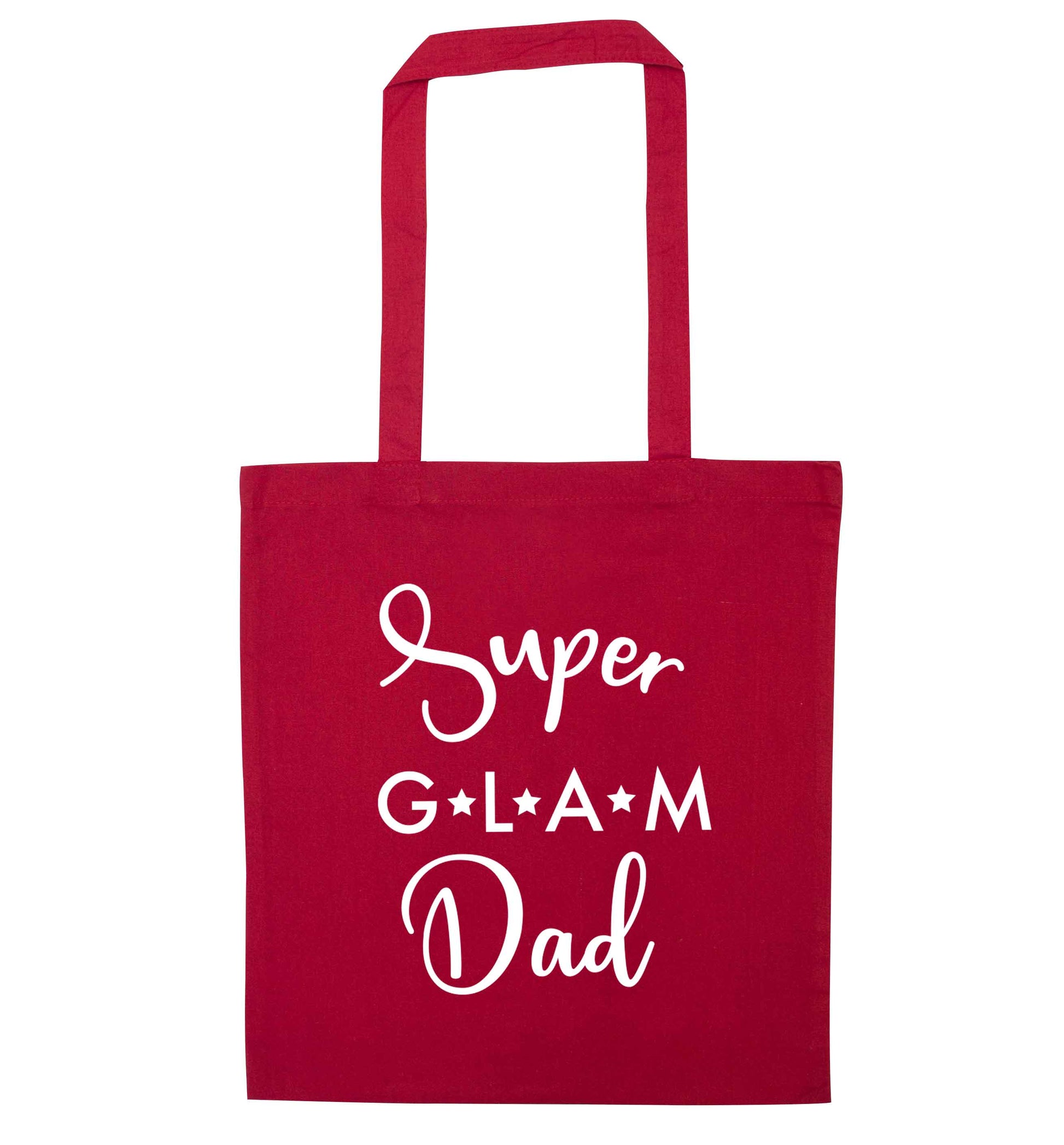 Super glam Dad red tote bag
