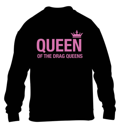 Queen of the drag Queens children's black sweater 12-13 Years