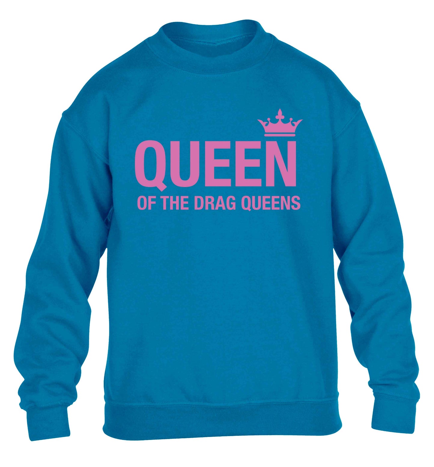 Queen of the drag Queens children's blue sweater 12-13 Years