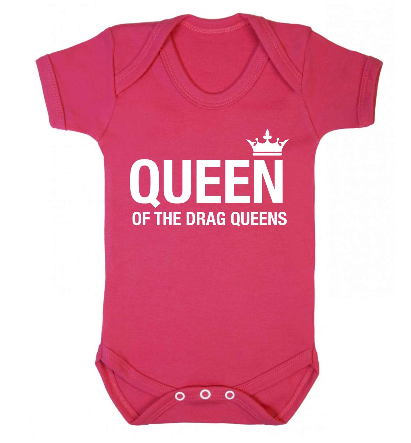 Queen of the drag Queens Baby Vest dark pink 18-24 months