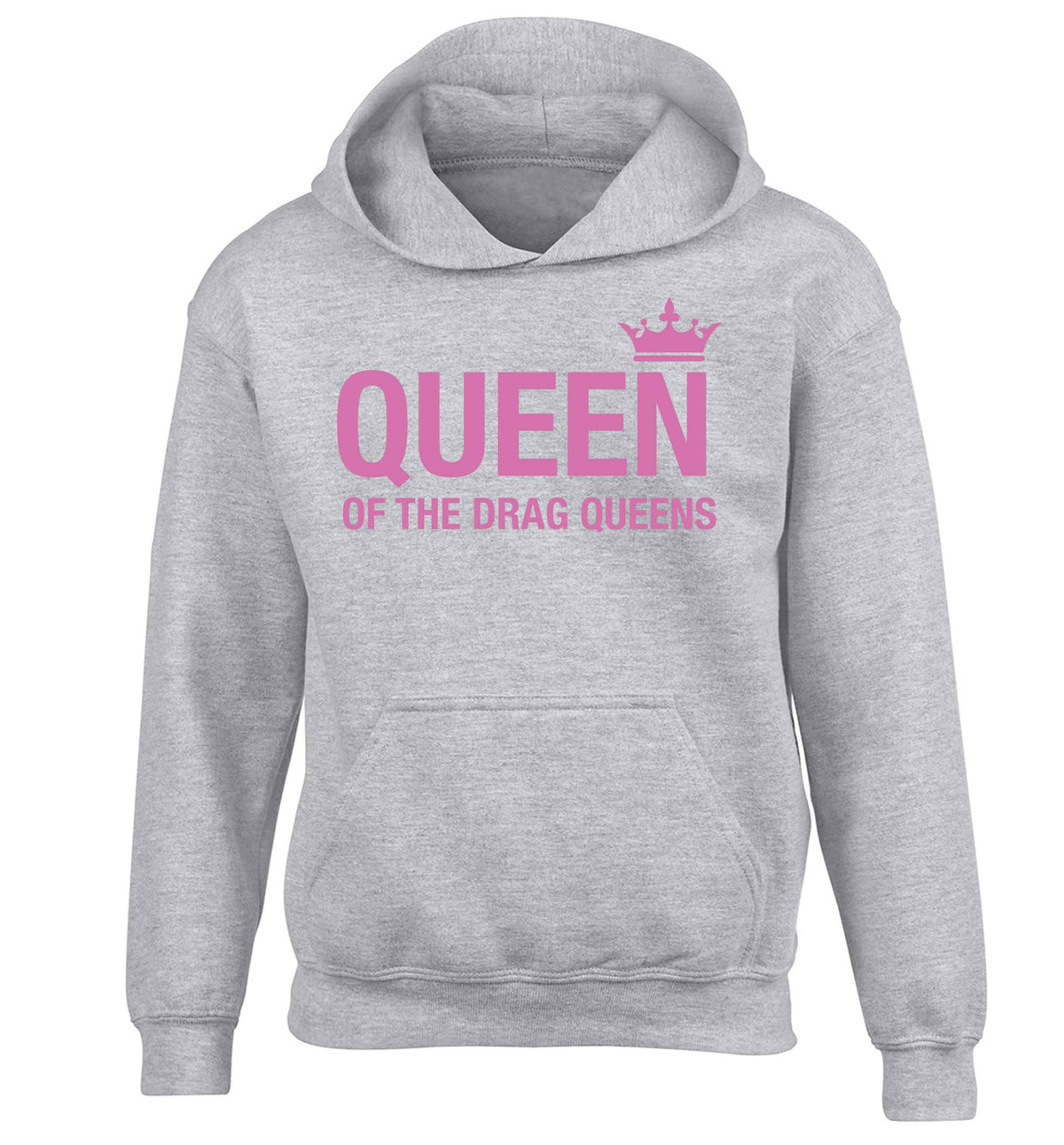 Queen of the drag Queens children's grey hoodie 12-13 Years