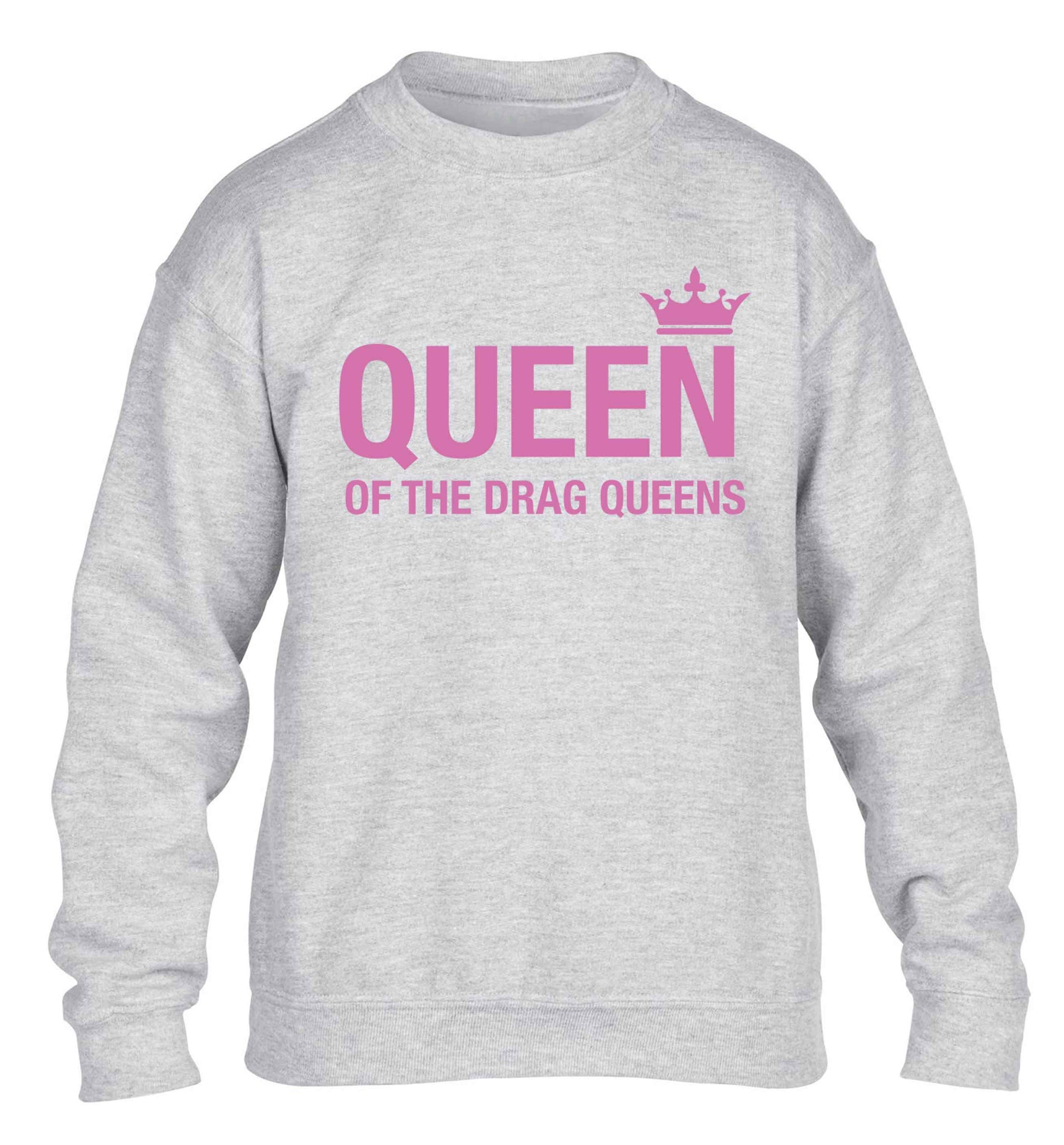 Queen of the drag Queens children's grey sweater 12-13 Years
