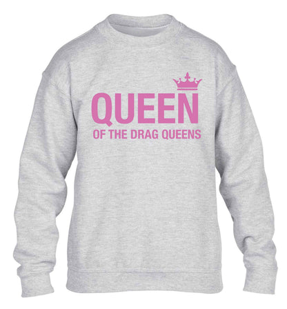 Queen of the drag Queens children's grey sweater 12-13 Years