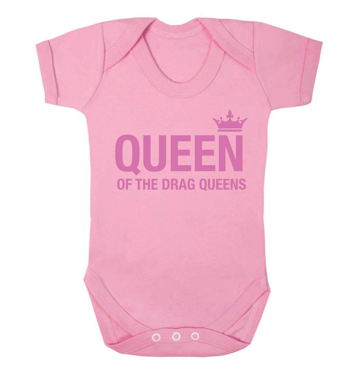 Queen of the drag Queens Baby Vest pale pink 18-24 months