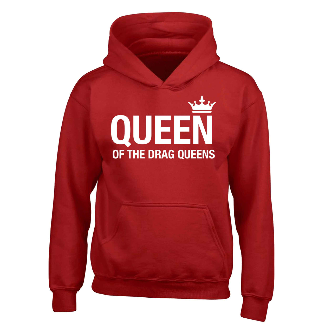 Queen of the drag Queens children's red hoodie 12-13 Years