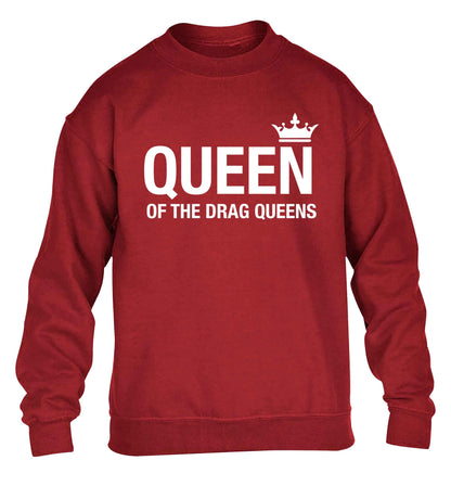 Queen of the drag Queens children's grey sweater 12-13 Years