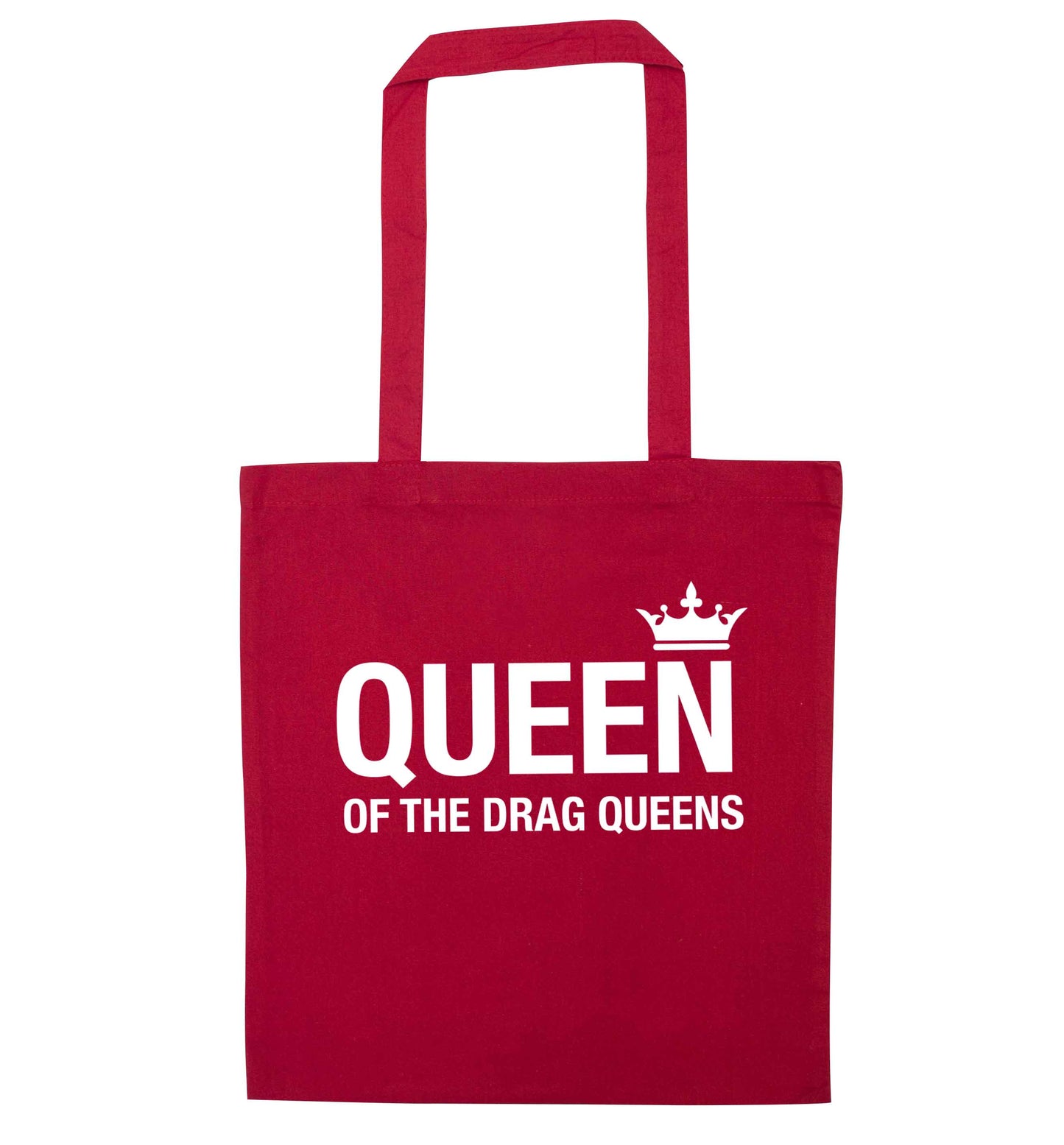 Queen of the drag Queens red tote bag