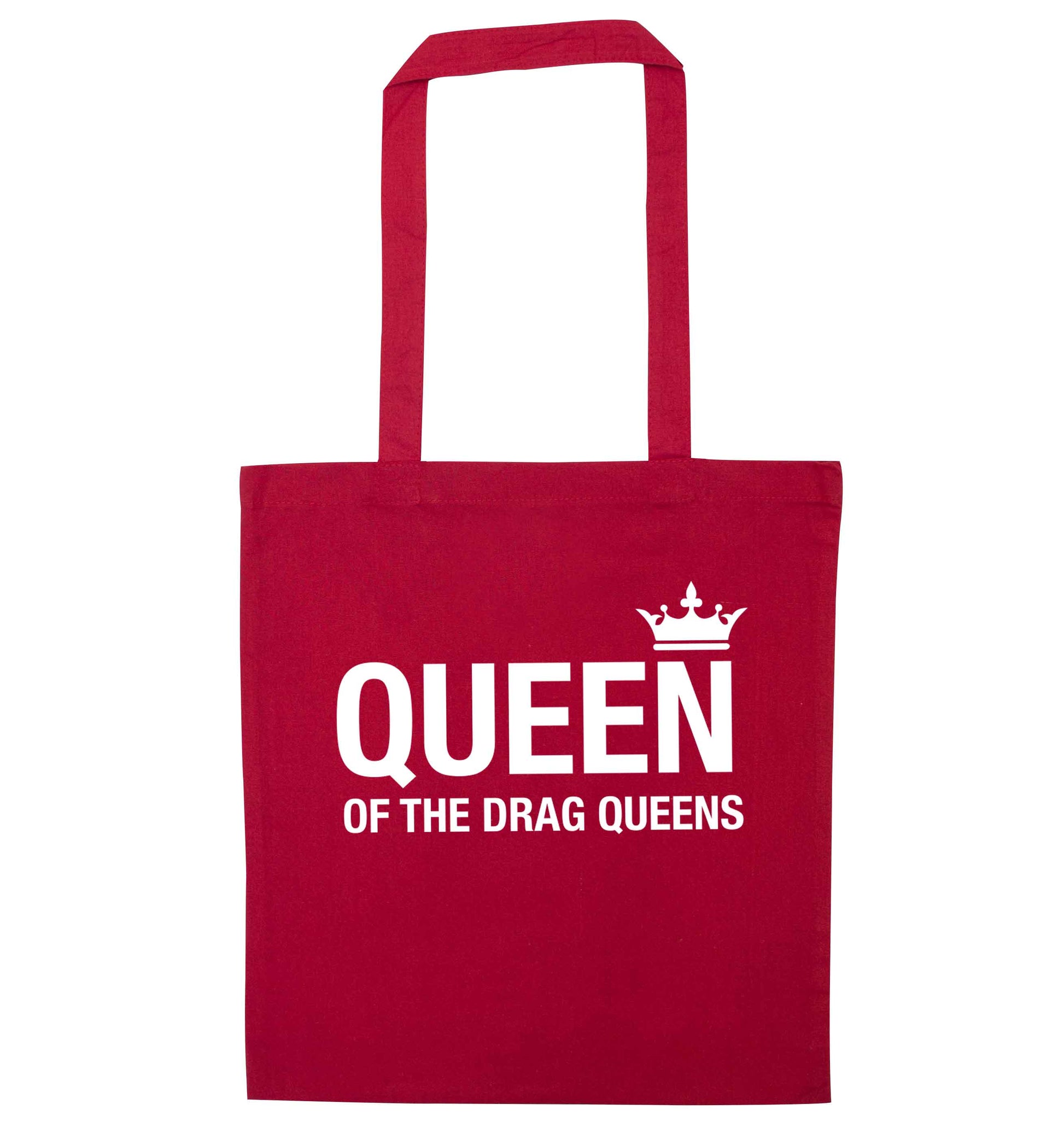 Queen of the drag Queens red tote bag