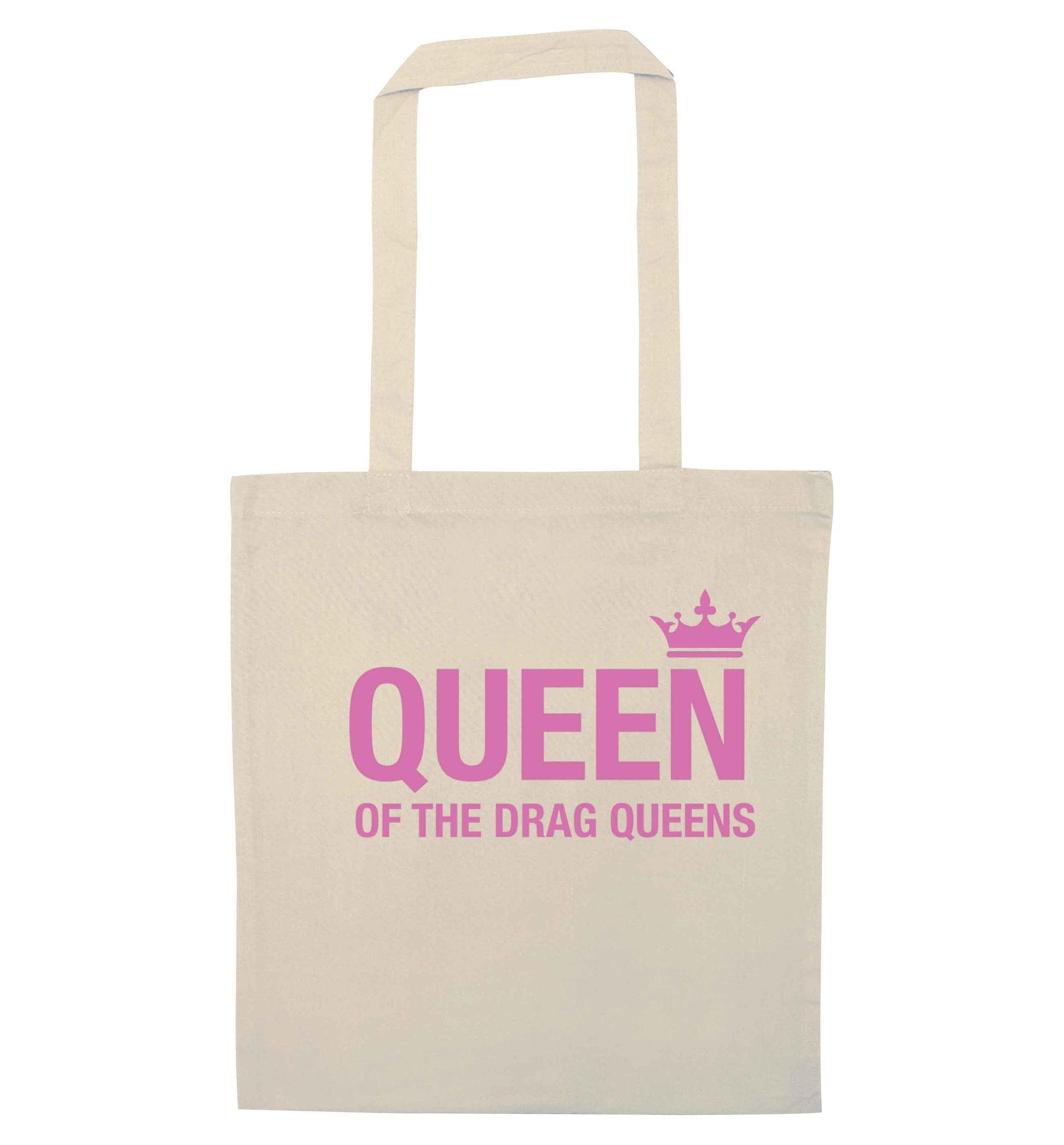 Queen of the drag Queens natural tote bag