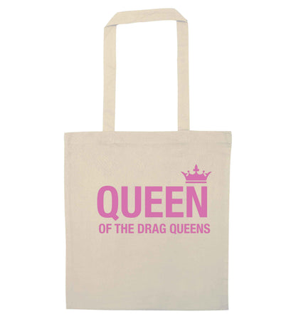Queen of the drag Queens natural tote bag
