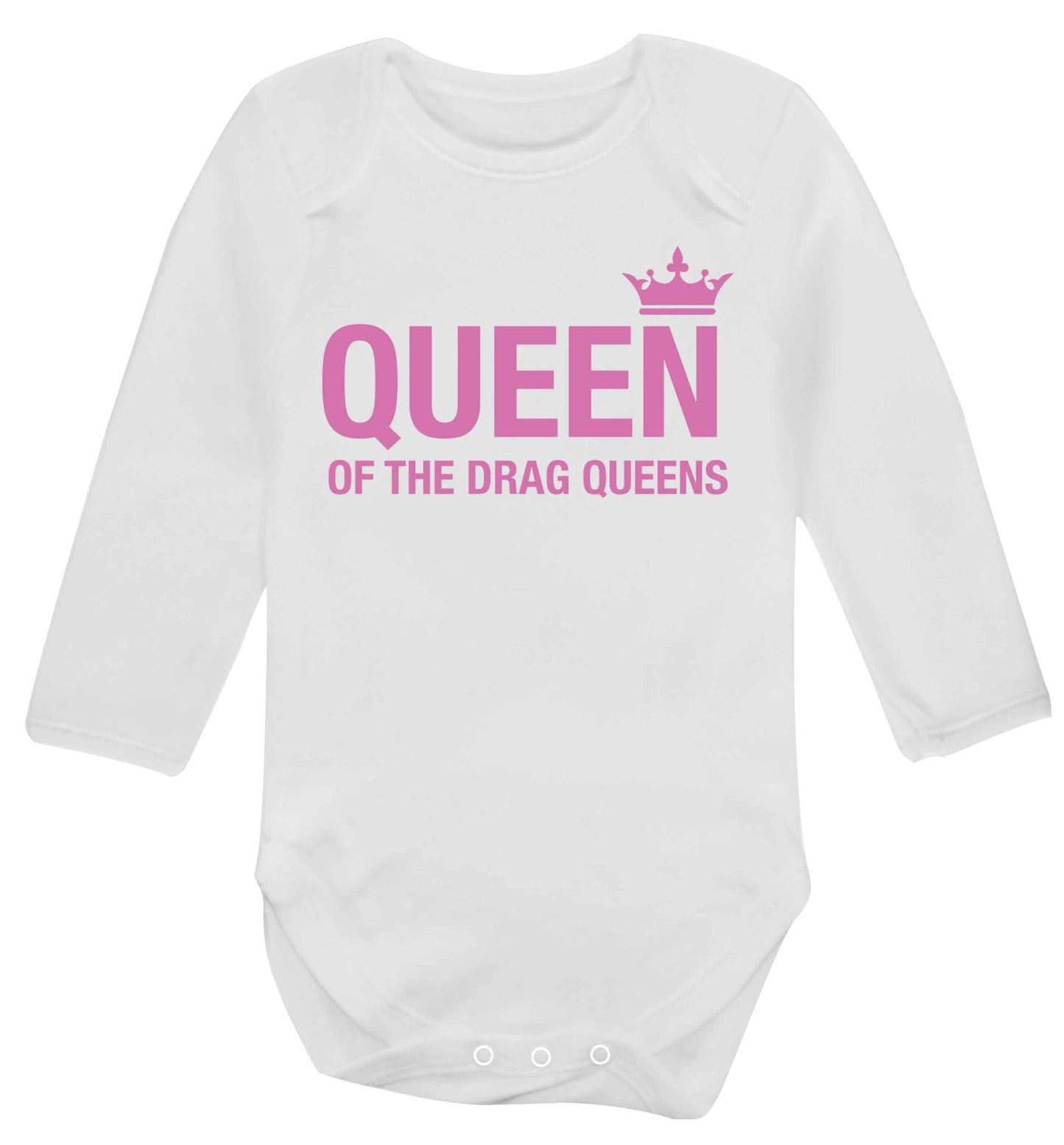 Queen of the drag Queens Baby Vest long sleeved white 6-12 months