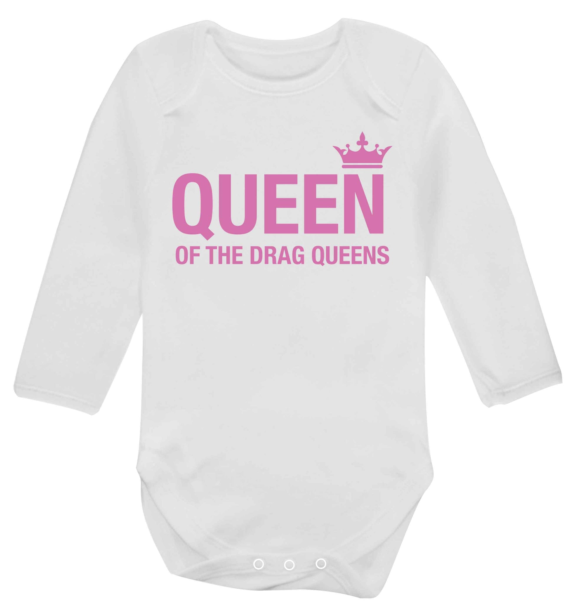 Queen of the drag Queens Baby Vest long sleeved white 6-12 months