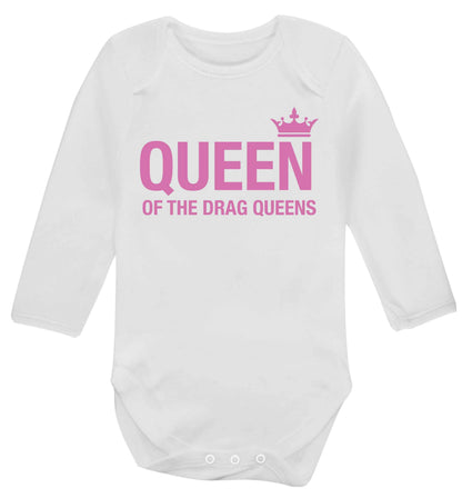 Queen of the drag Queens Baby Vest long sleeved white 6-12 months