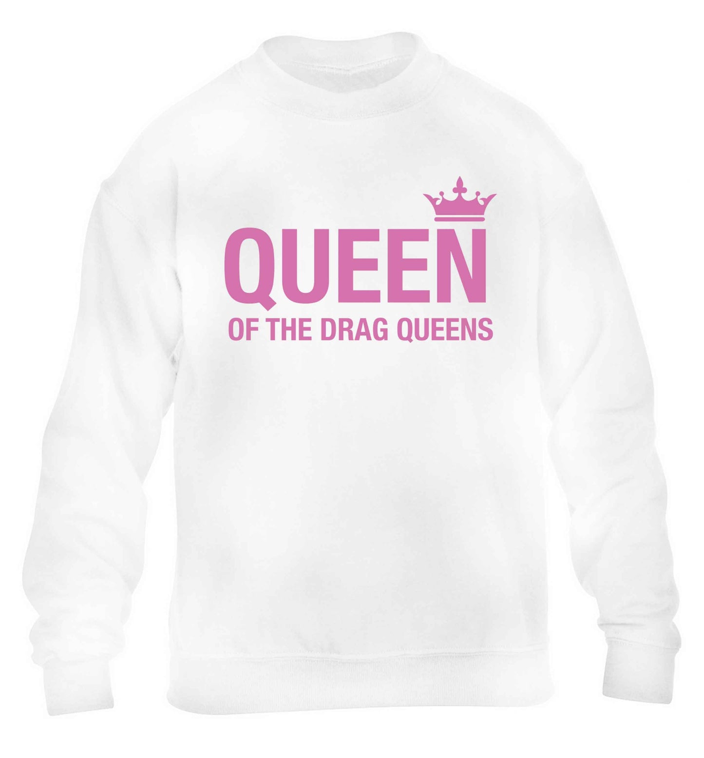 Queen of the drag Queens children's white sweater 12-13 Years