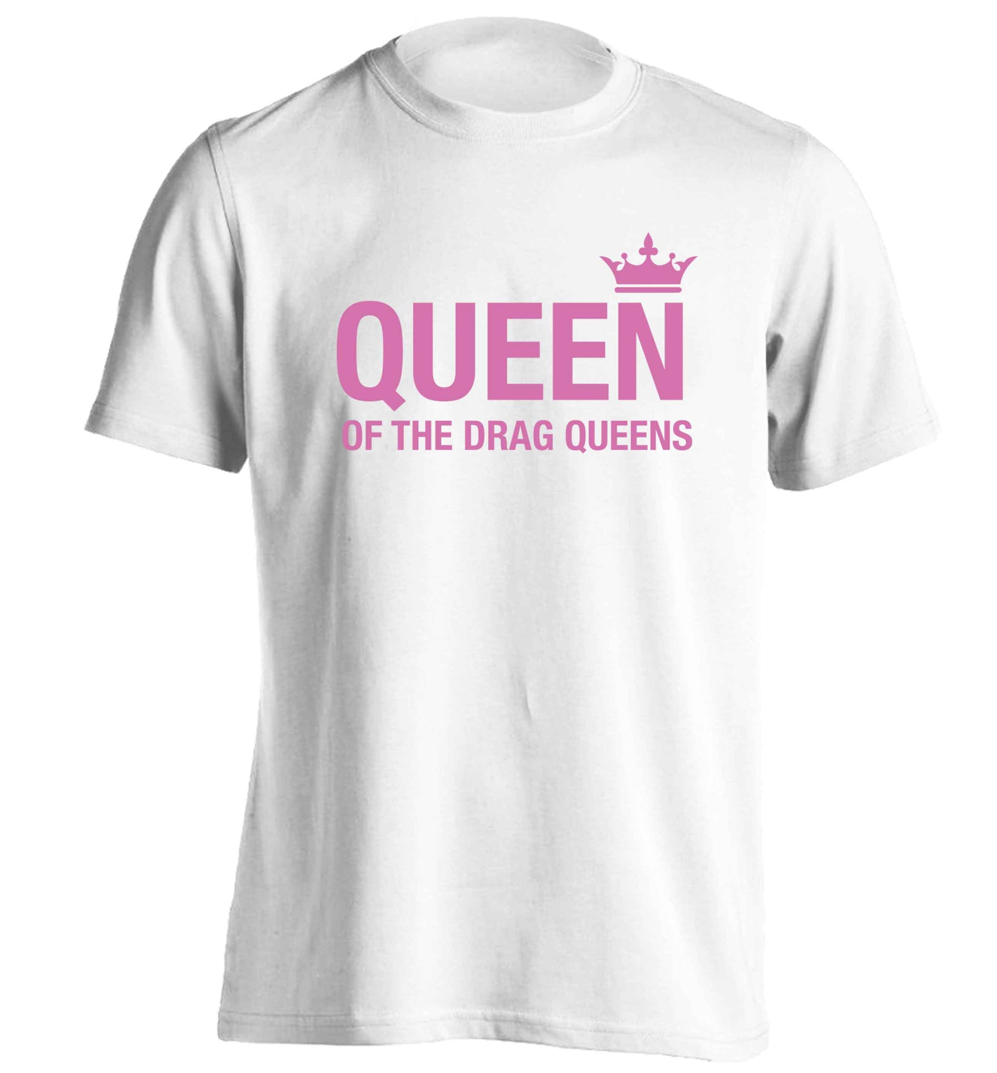 Queen of the drag Queens adults unisex white Tshirt 2XL