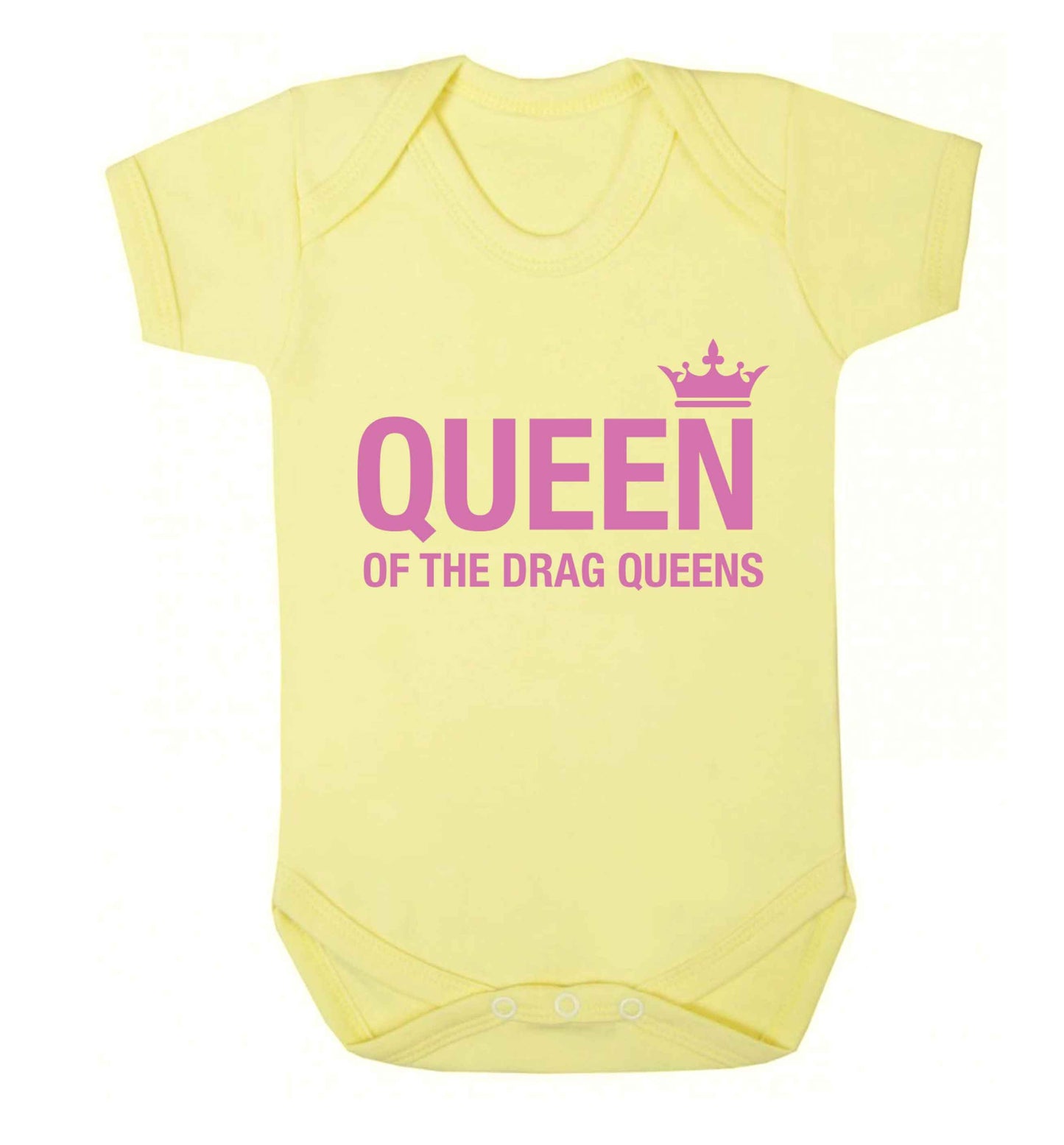 Queen of the drag Queens Baby Vest pale yellow 18-24 months