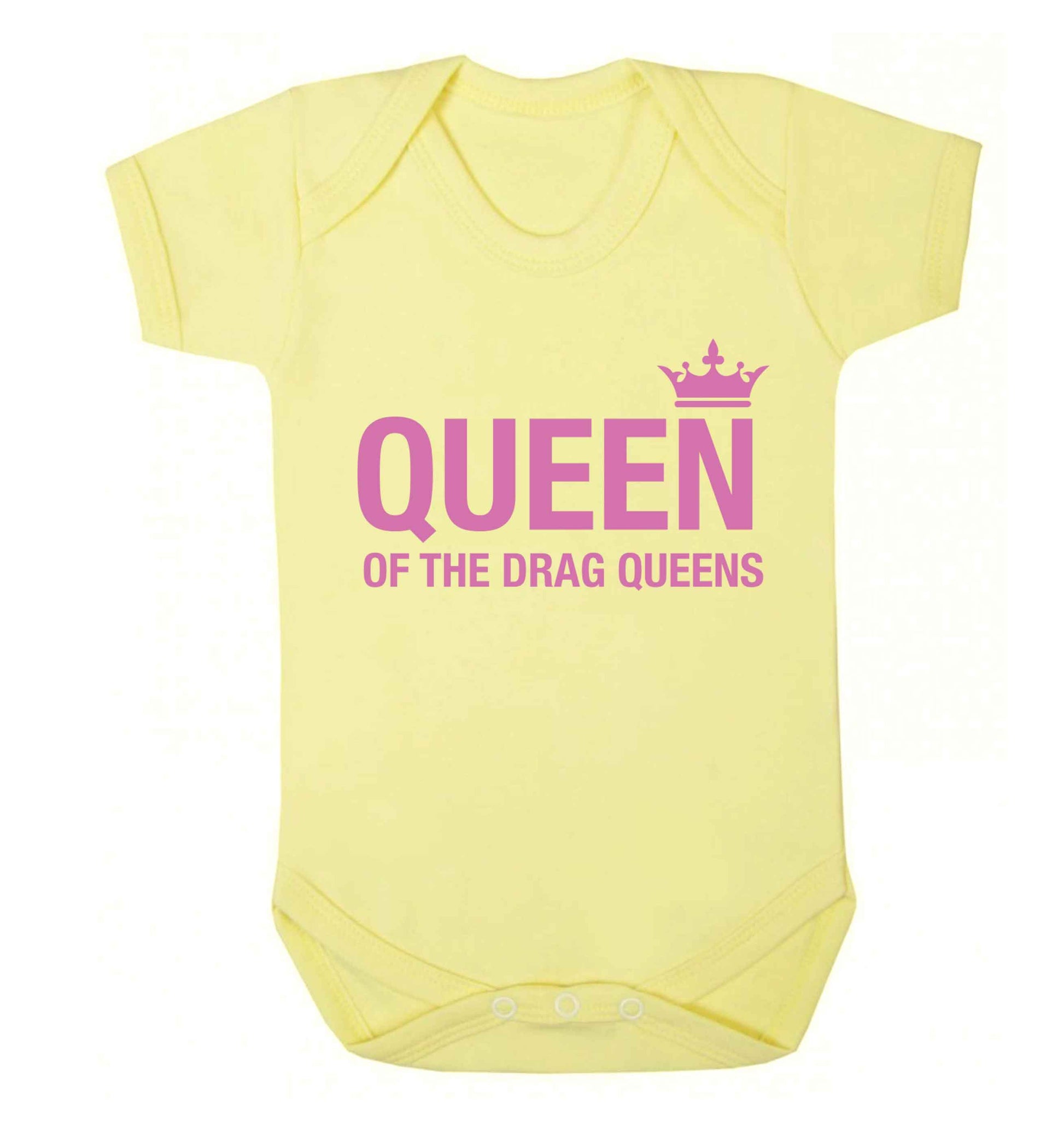 Queen of the drag Queens Baby Vest pale yellow 18-24 months