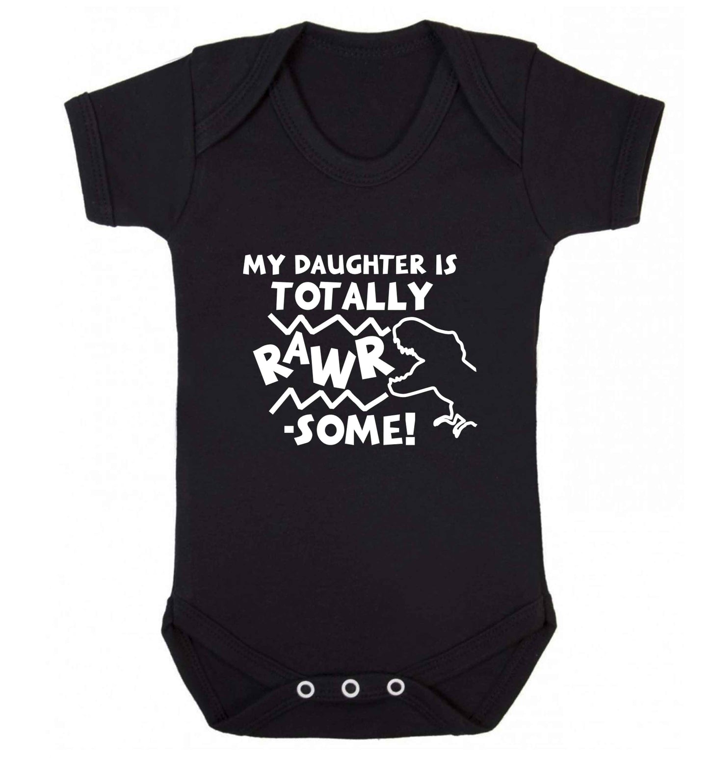 My daughter is totally rawrsome baby vest black 18-24 months
