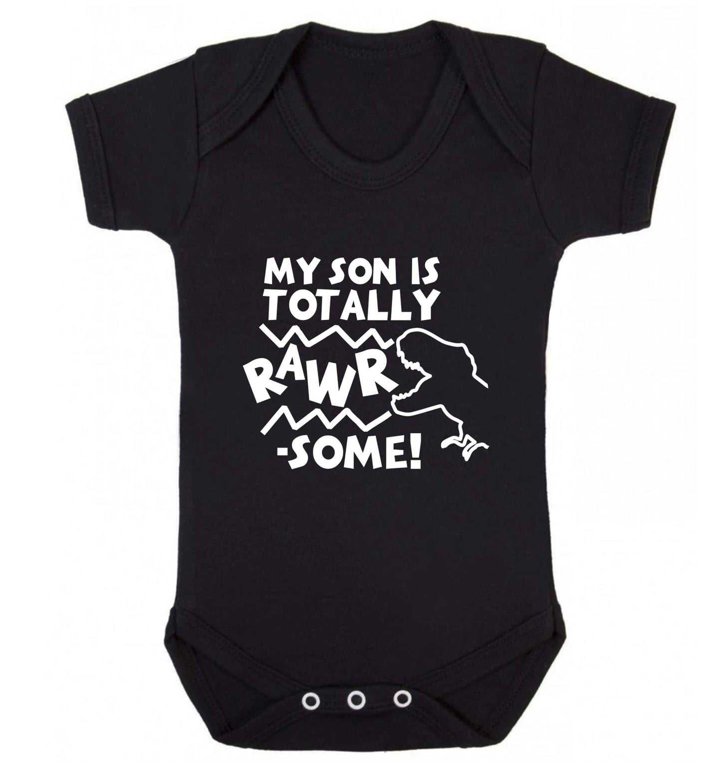 My son is totally rawrsome baby vest black 18-24 months