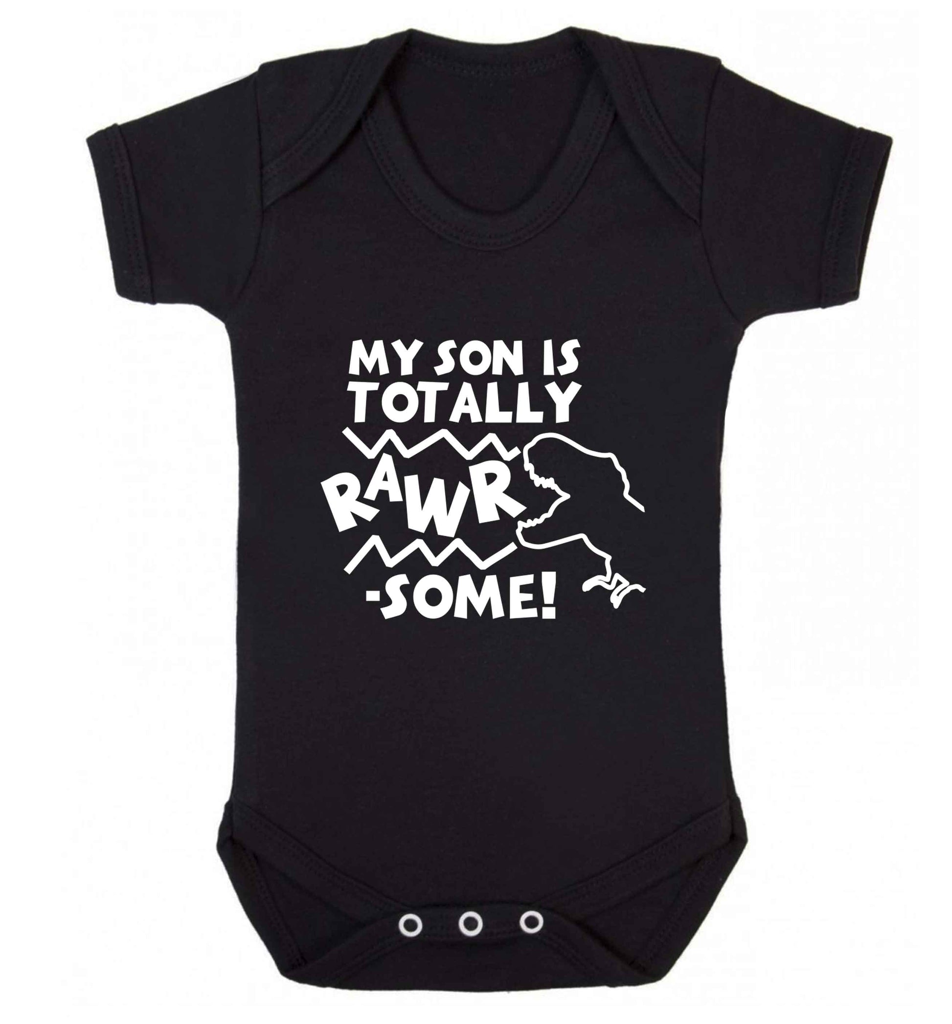 My son is totally rawrsome baby vest black 18-24 months