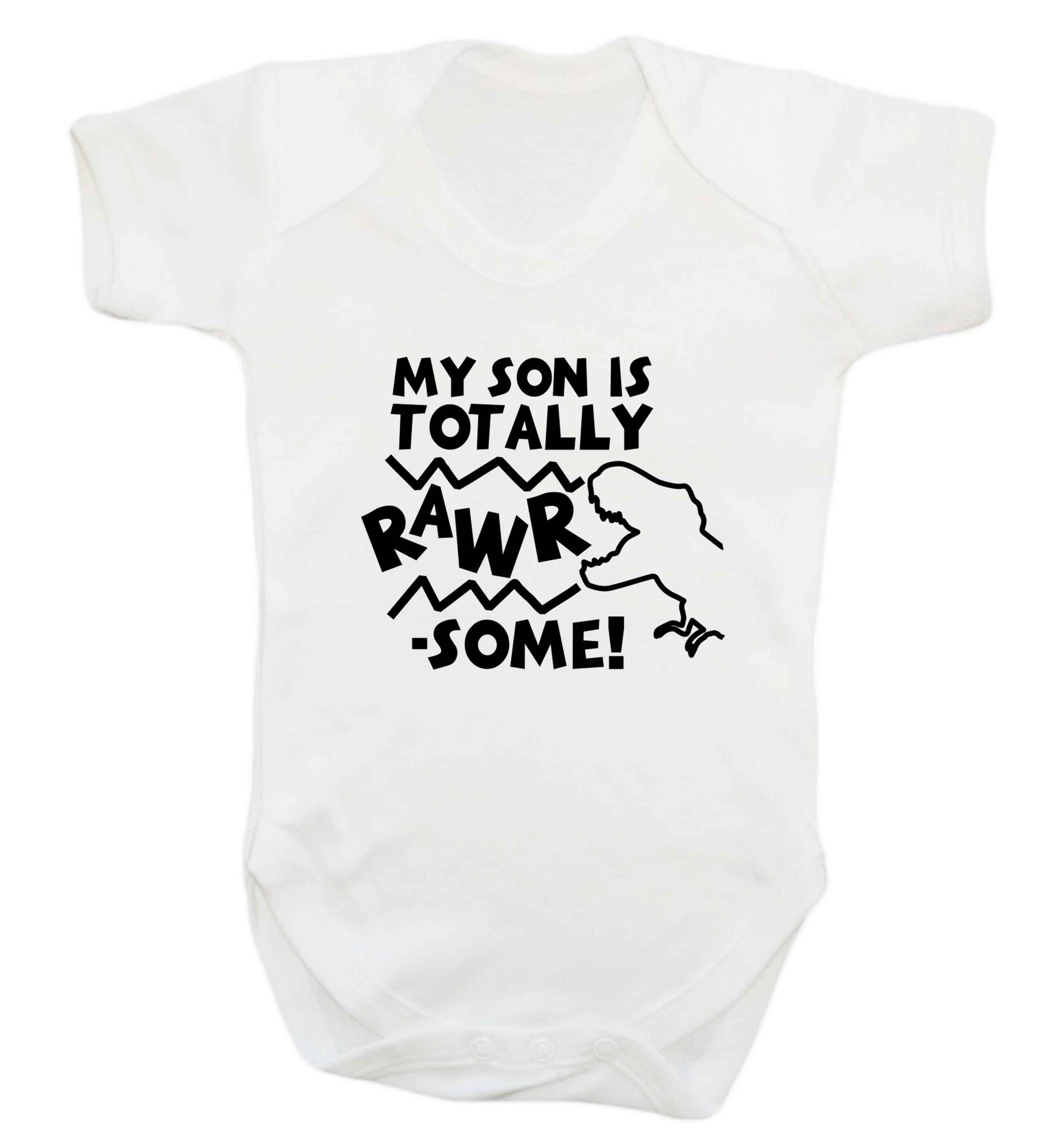 My son is totally rawrsome baby vest white 18-24 months