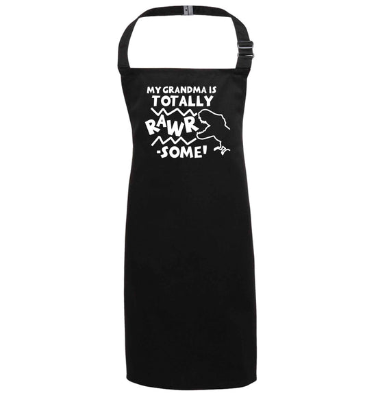 My grandma is totally rawrsome black apron 7-10 years