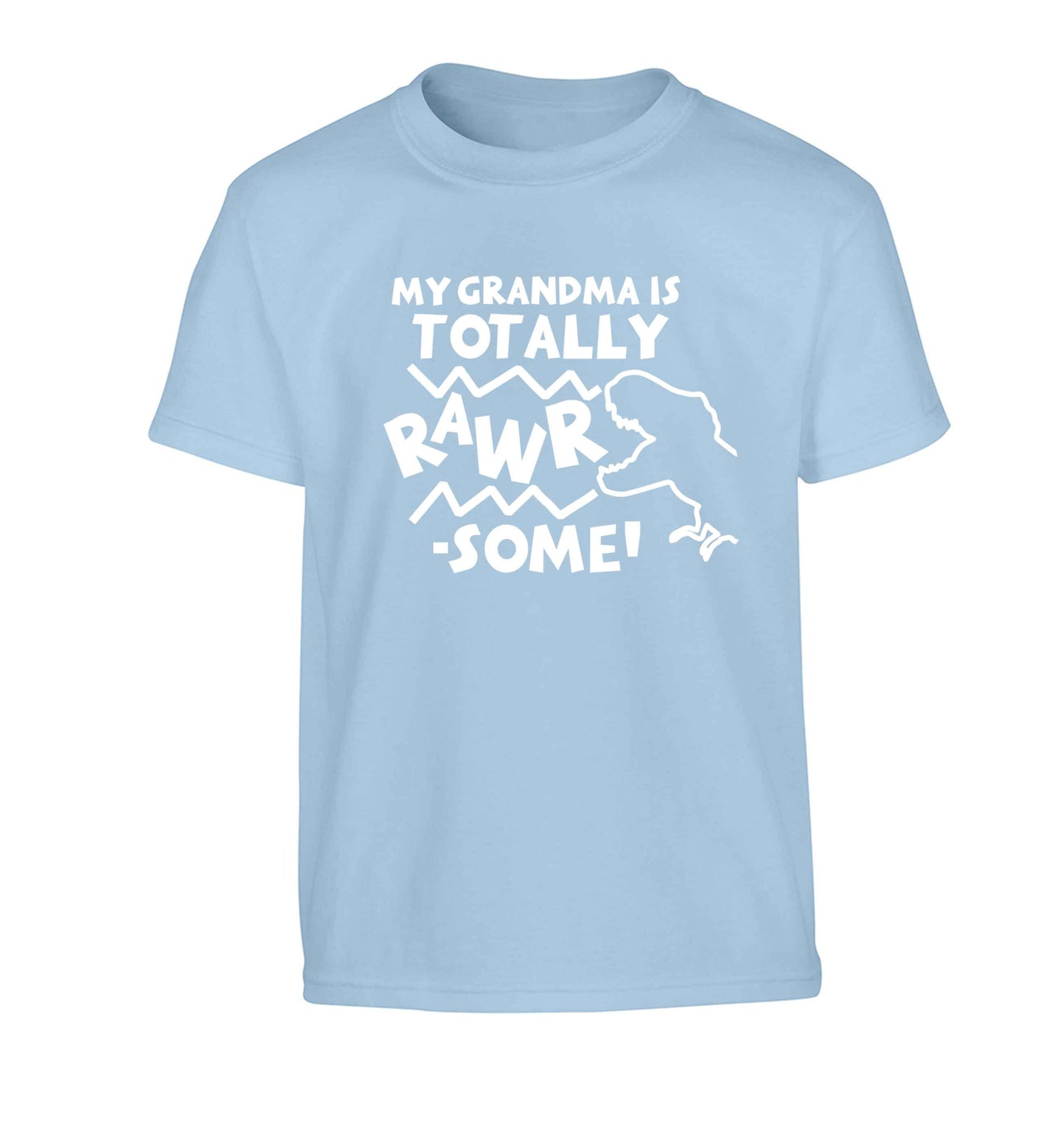 My grandma is totally rawrsome Children's light blue Tshirt 12-13 Years