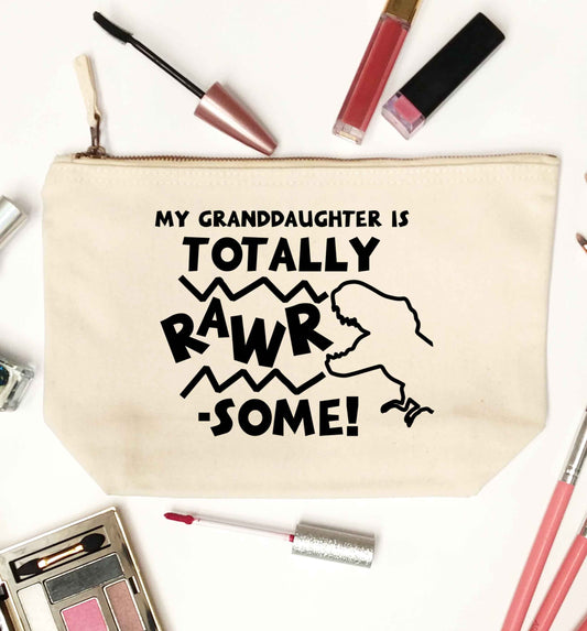My granddaughter is totally rawrsome natural makeup bag