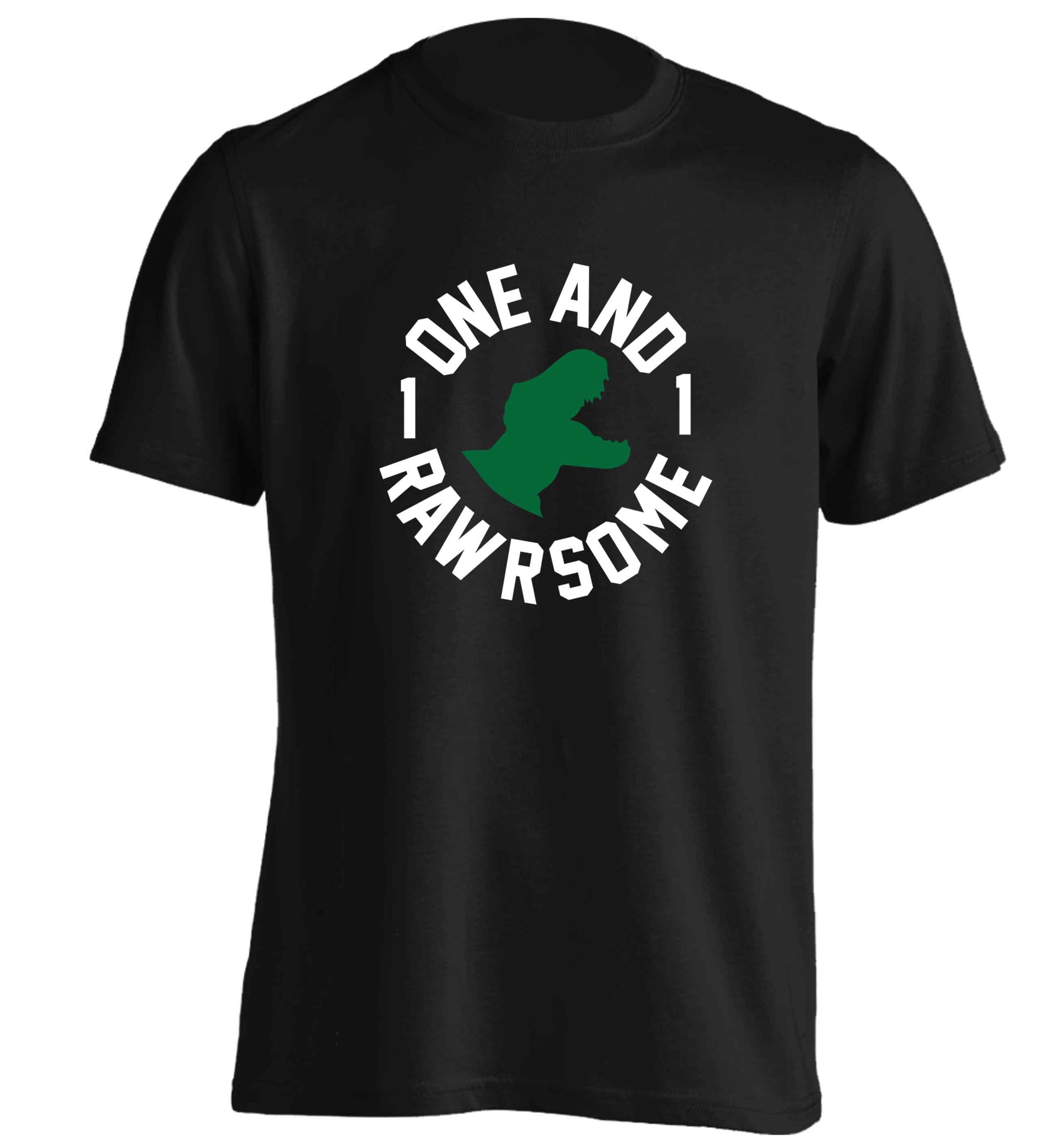 One and Rawrsome adults unisex black Tshirt 2XL