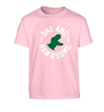 One and Rawrsome Children's light pink Tshirt 12-13 Years