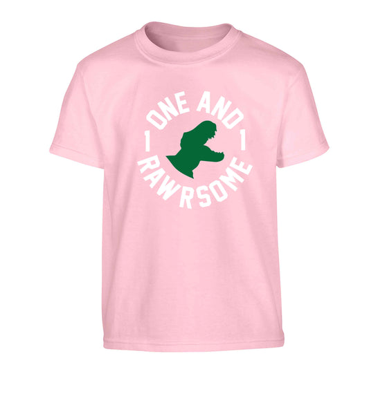 One and Rawrsome Children's light pink Tshirt 12-13 Years