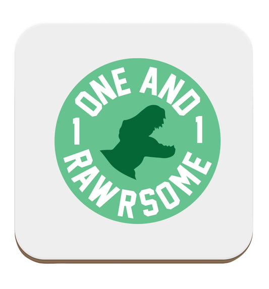 One and Rawrsome set of four coasters