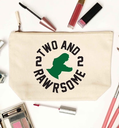 Two and rawrsome natural makeup bag