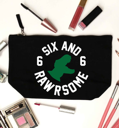 Six and rawrsome black makeup bag