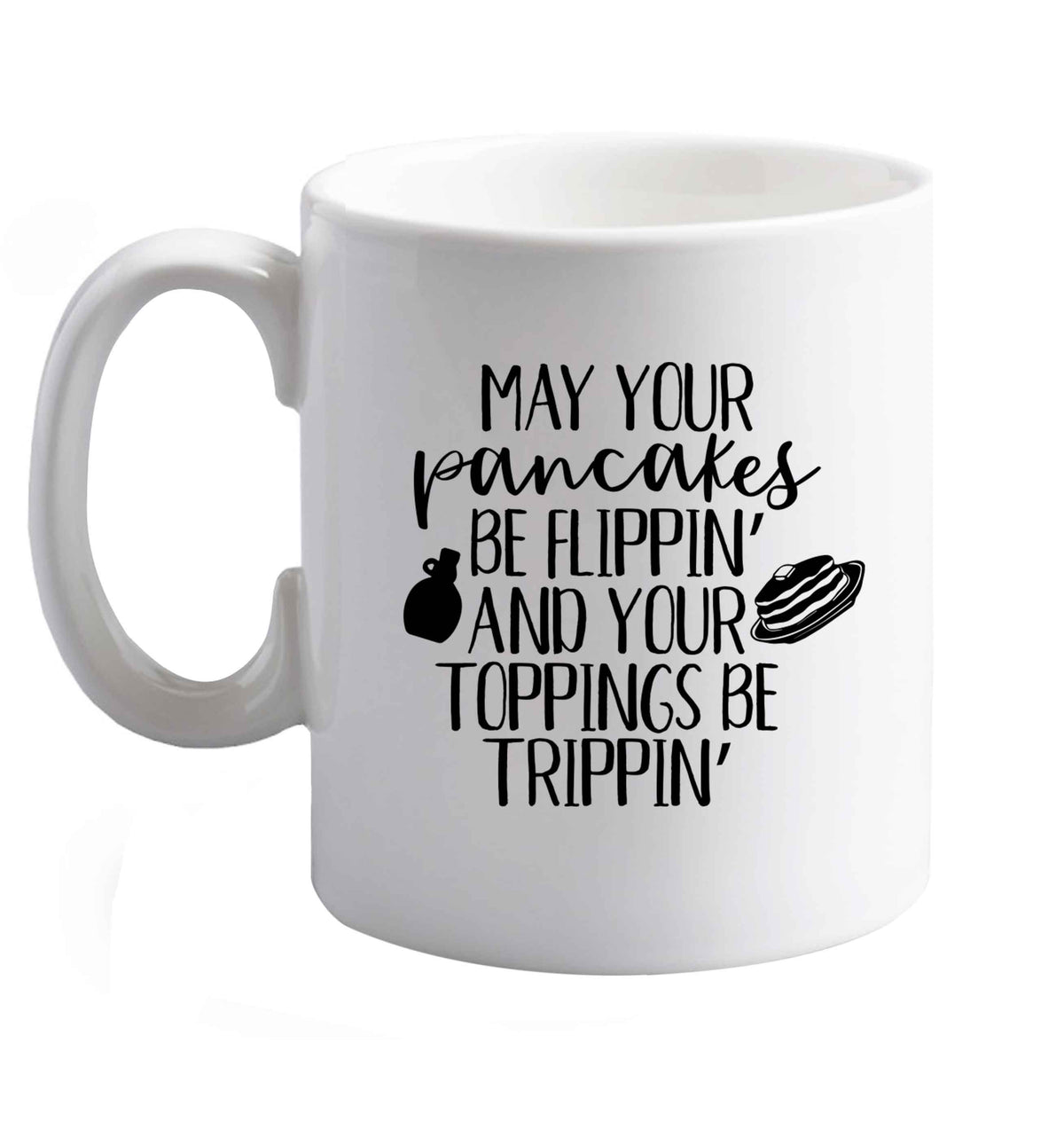 10 oz Favourite Type Pan Pancake ceramic mug right handed