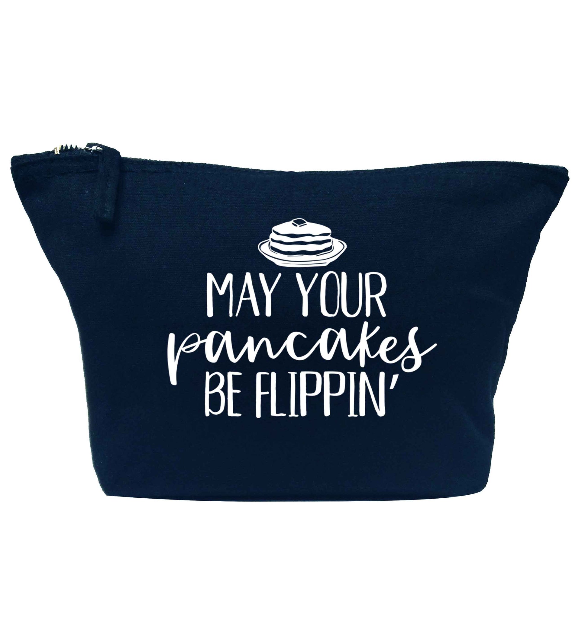 May your pancakes be flippin' navy makeup bag