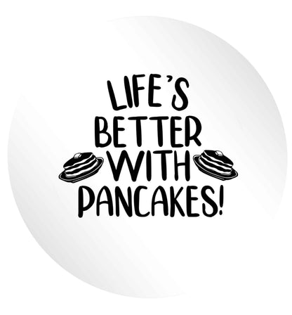 Life's better with pancakes 24 @ 45mm matt circle stickers