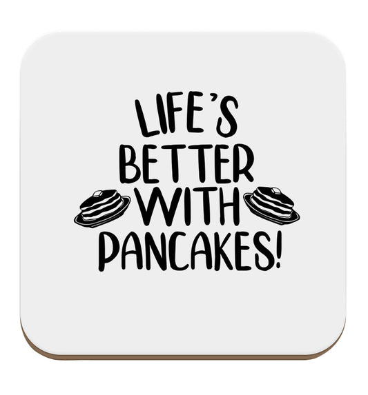 Life's better with pancakes set of four coasters