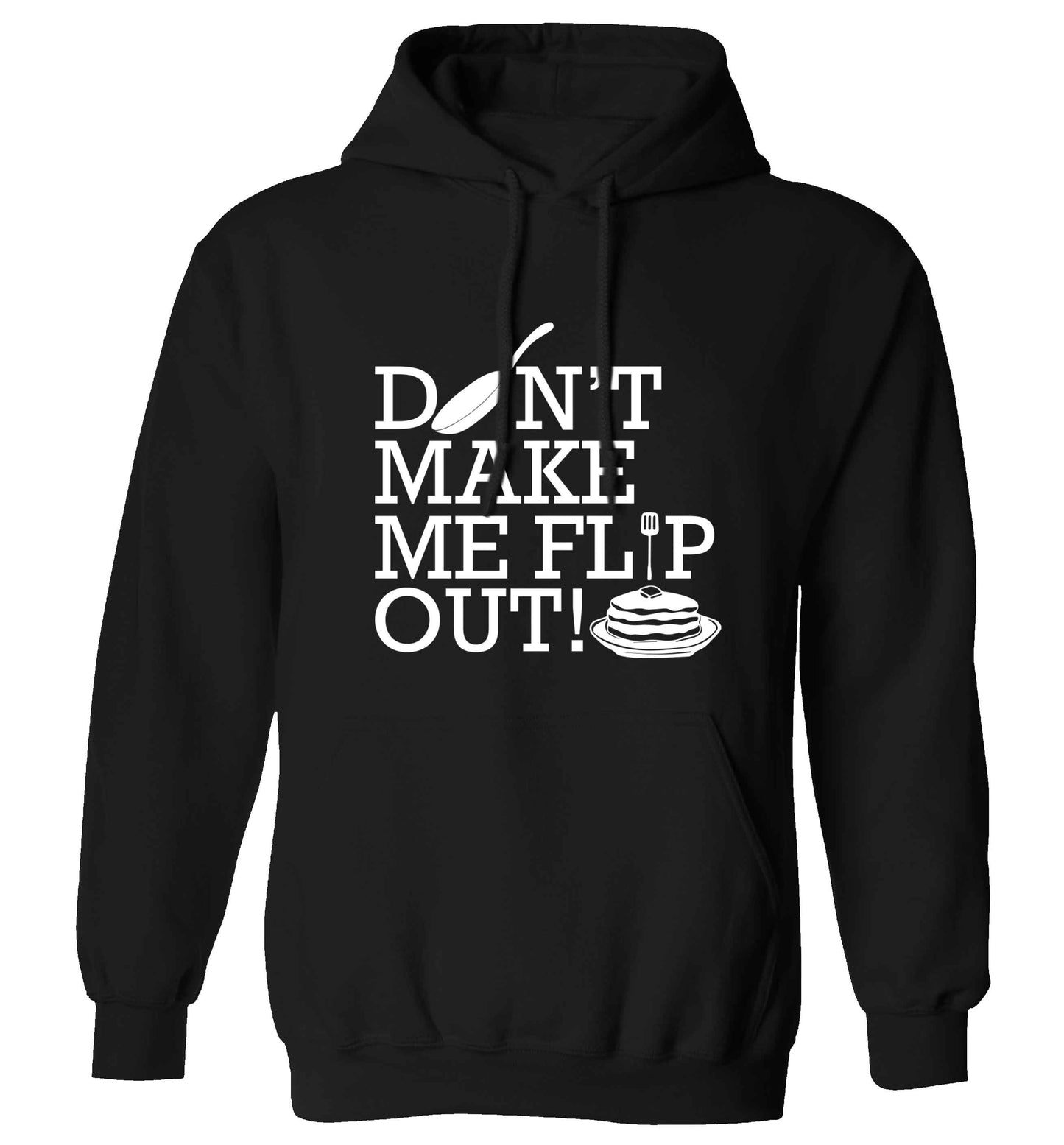 Don't make me flip out adults unisex black hoodie 2XL