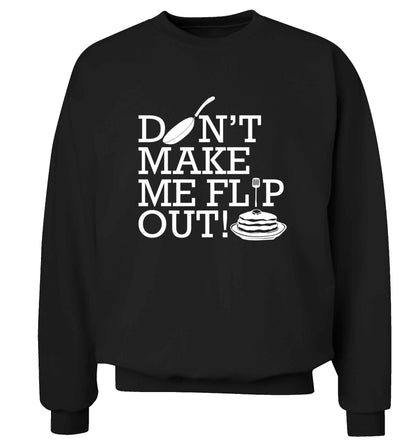 Don't make me flip out adult's unisex black sweater 2XL