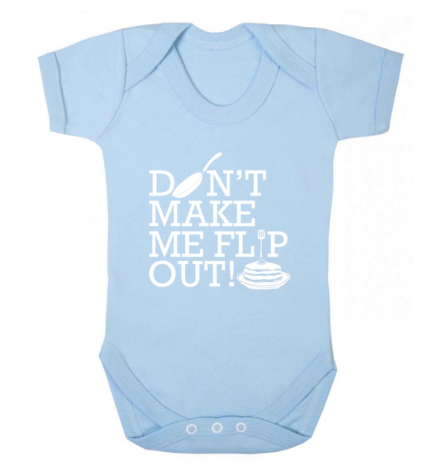 Don't make me flip out baby vest pale blue 18-24 months