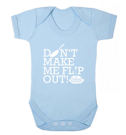 Don't make me flip out baby vest pale blue 18-24 months